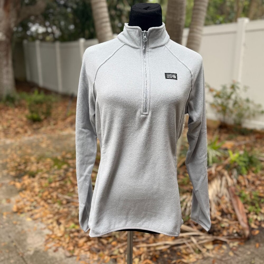 MOUNTAIN HARDWEAR MICROCHILL 1/4 ZIP PULLOVER GREY WOMEN'S SMALL GORPCORE NEW